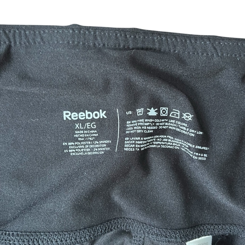 Reebok XL Black Women’s Leggings Running Yoga Polyester Spandex - Picture 4 of 5